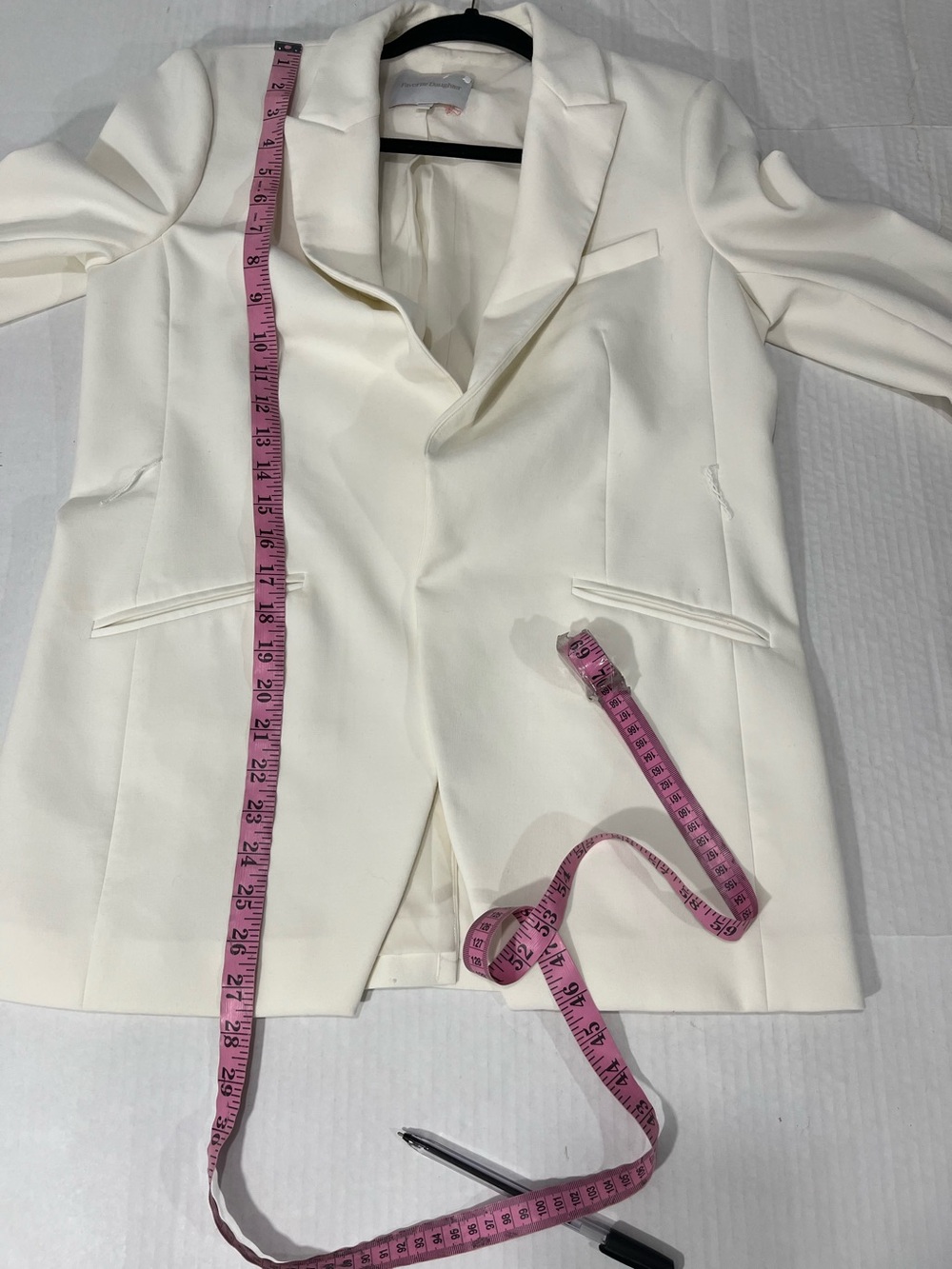 FAVORITE DAUGHTER OVERSIZED IVORY BLAZER - Picture 3 of 15